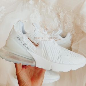 Wedding Bridal Sneaker- Personalized Air max 270- Bridal sneakers Nike Air Wedding Shoes Custom Wedding Sneakers for Bride Wedding Sneakers