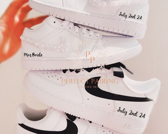 Personalized Wedding Sneakers for Bride and Groom
