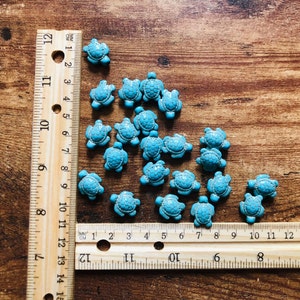 BULK 20 Artisan Made Turquoise Turtle Beads