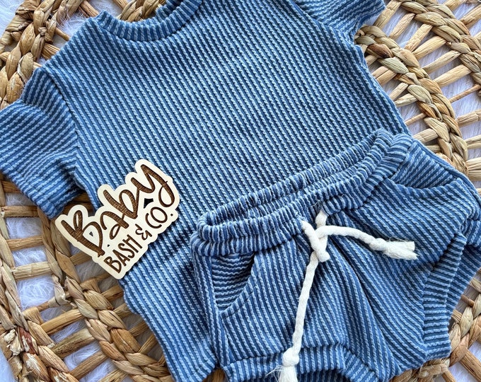 Featured listing image: Urban Ribbed Knitt Shorties Set