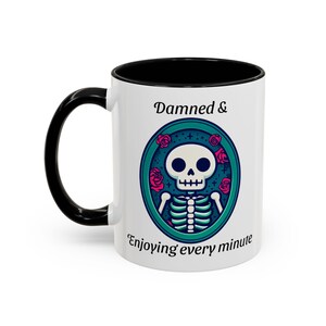 Skeleton Themed Accent Coffee Mug for Halloween Lovers - Perfect Gift for Spooky Season, Unique Mug, Gothic Decor, Coffee Lovers, Gift Idea