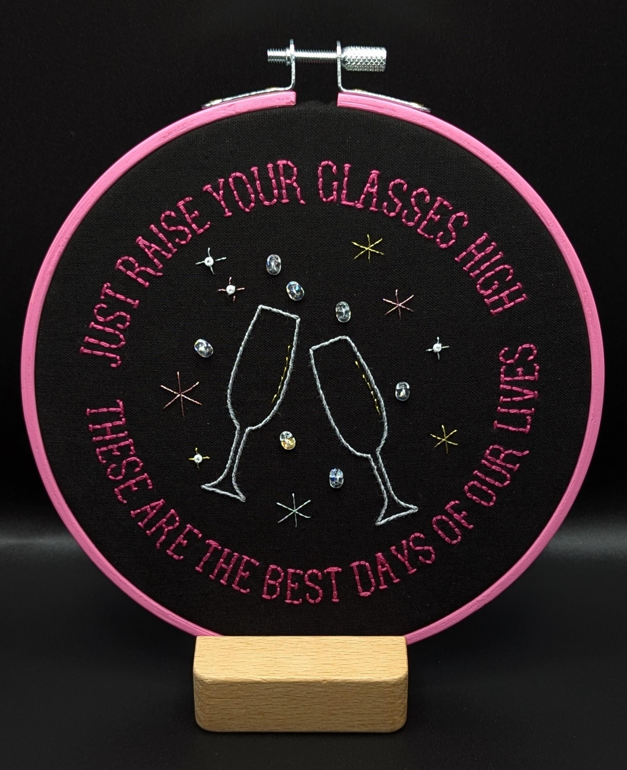 Hand-Embroidered, Painted, Beaded *VANDERPUMP RULES* Inspired 6-Inch Embroidery Hoop, Wall Art, Decor, Handmade, VPR, Pump Rules, Scandoval