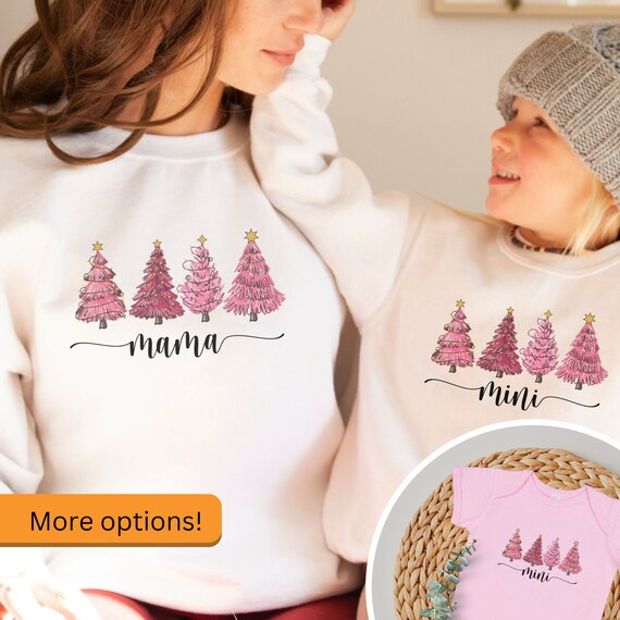 Mommy and Me Christmas Matching Mama and Mini Sweatshirts Mama Sweatshirt Mother Daughter Sweatshirts Mama Mini Sweatshirt Etsy