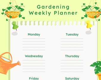 Garden Planner Sheet | Garden Printable | Garden Journal | Garden Weekly Planner | Garden Planning | Garden Planner Sheet For Kids