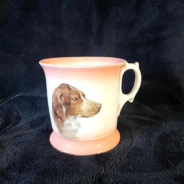 Antique Shaving Mug with Dog Image