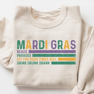 Mardi Gras Shirt, Mardi Gras Sweatshirt, Fat Tuesday Shirt, New Orleans Shirt, Mardi Gras Party, Mardi Gras Carnival