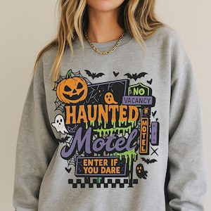 Halloween-trui, Halloween-shirt, Griezelig seizoen, Halloween-sweater, Retro Griezelig seizoen, Halloween-ronde hals