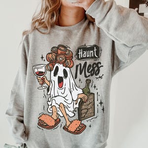 Halloween-trui, Halloween-shirt, Griezelig seizoen, Halloween-sweater, Retro Griezelig seizoen, Halloween-ronde hals