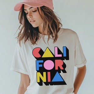 Comfort Colors® California Tshirt, Retro Cali Tee, Cali Tshirt, Cali Shirt, Retro Cali Shirt, Cute Cali Shirt, California Tee