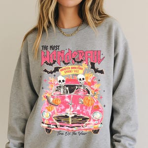 Halloween-trui, Halloween-shirt, Griezelig seizoen, Halloween-sweater, Retro Griezelig seizoen, Halloween-ronde hals