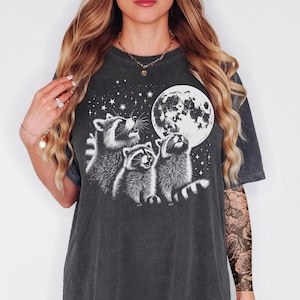 Comfort Colors® Lustiges Waschbär-Shirt, Waschbär-T-Shirt, lustiges Tier-Shirt, Waschbär-T-Shirt, lustiges Waschbär-T-Stück, Meme-Shirt