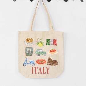 Italy Vacation Tote Bag: Italian Travel Souvenir