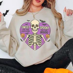 Halloween-trui, Halloween-shirt, Griezelig seizoen, Halloween-sweater, Retro Griezelig seizoen, Halloween-ronde hals