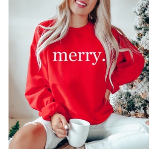 Vrolijk sweatshirt Vrolijk kerstshirt Kersttrui Feestfeest Sweatshirt Feestfeestshirt vakantie
