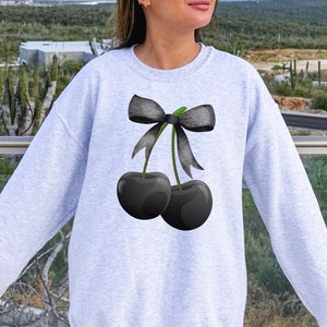 Coquette Sweatshirt, Coquette Valentines Day Sweatshirt, Coquette Valentines Day Sweater, Soft Girl Sweatshirt, Coquette Cherry Shirt
