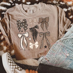 Dark Coquette, Brown Bow Shirt, Coquette Shirt, Soft Girl Aesthetic Shirt, Goth Coquette, Brown Coquette