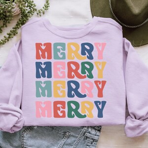 Comfort Colors® Christmas Sweatshirt, Christmas Shirt, Vintage Santa Sweater, Christmas Crewneck Pullover, Holiday Party Shirt