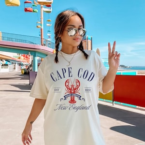 Comfort Colors® Cape Cod Shirt, Lobster Shirt, New England Shirt, Fisherman Aesthetic Tee, Coastal Shirt, Beach Shirt, Gift for Travel Lover