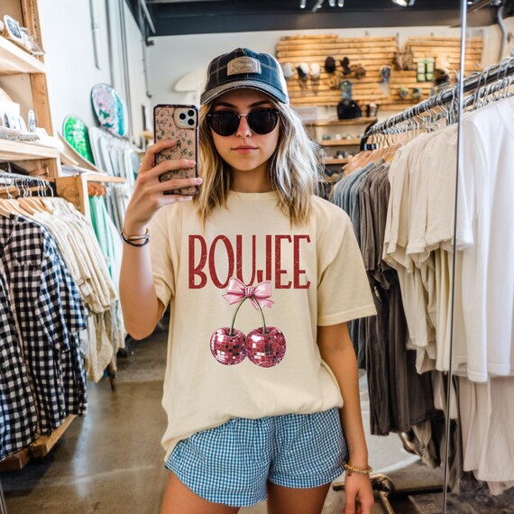 Comfort Colors Boujee Tshirt Coquette Cherries Shirt Coquette - Main Image