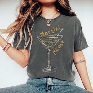 Koszula Comfort Colors Martini Koszula Dirty Martini, Koszula koktajlowa, Koszula do picia, Koszula Martini, Brudna koszula, Koszula koktajlowa Signature