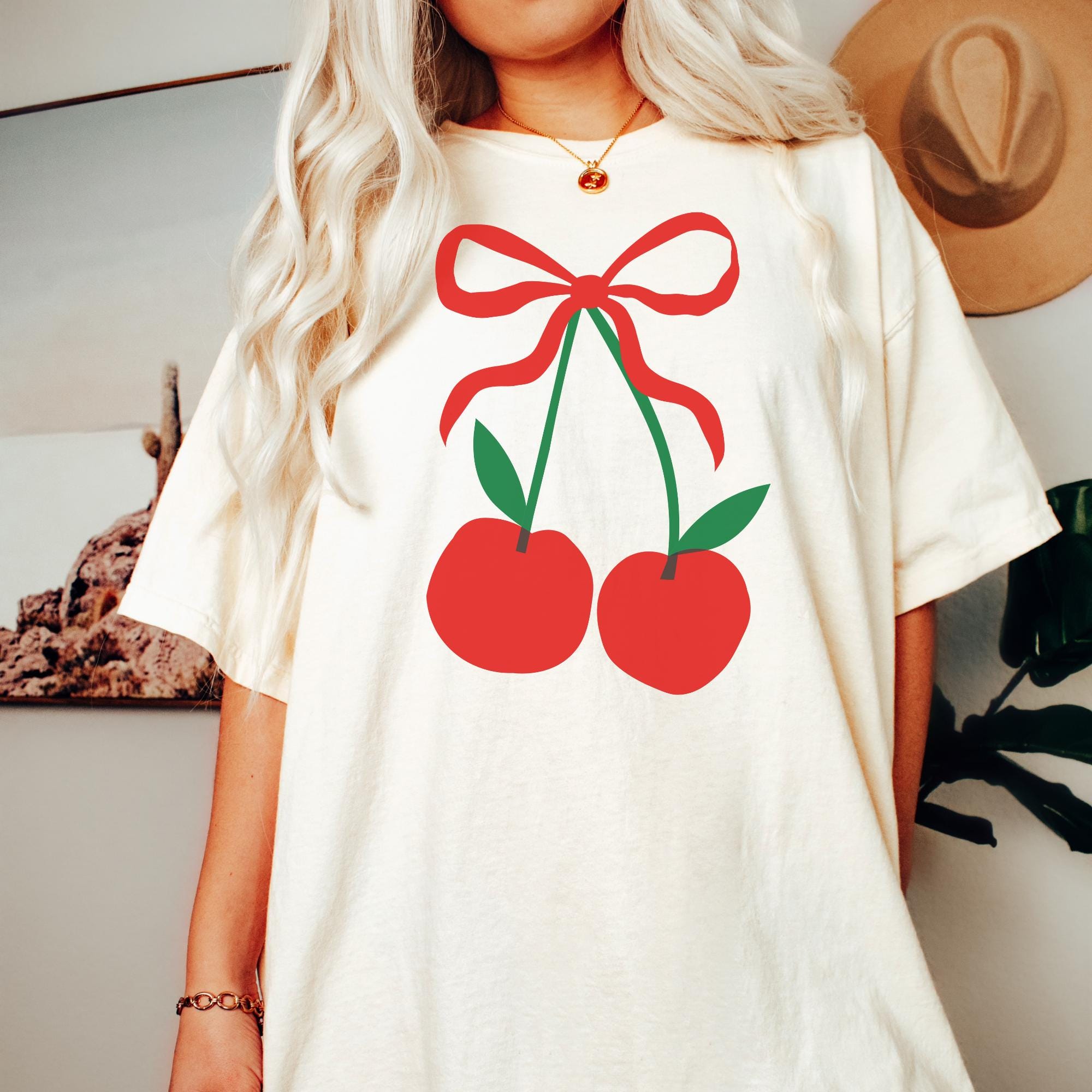 Coquette Cherries Shirt Coquette Shirt Cherry Shirt Coquette Bow Shirt Soft Girl Shirt