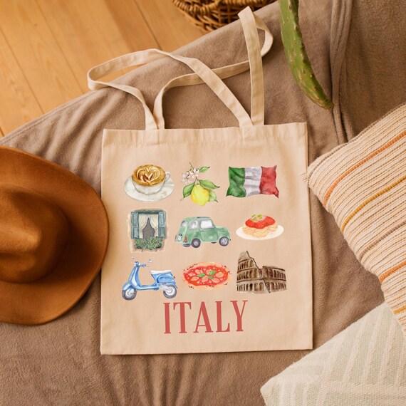Italy Vacation Tote Bag: Italian Travel Souvenir - Etsy display picture 1