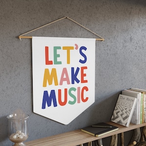 Music Classroom Decor Gift for Music Teacher Let&#39;s Make Music Wall Decor