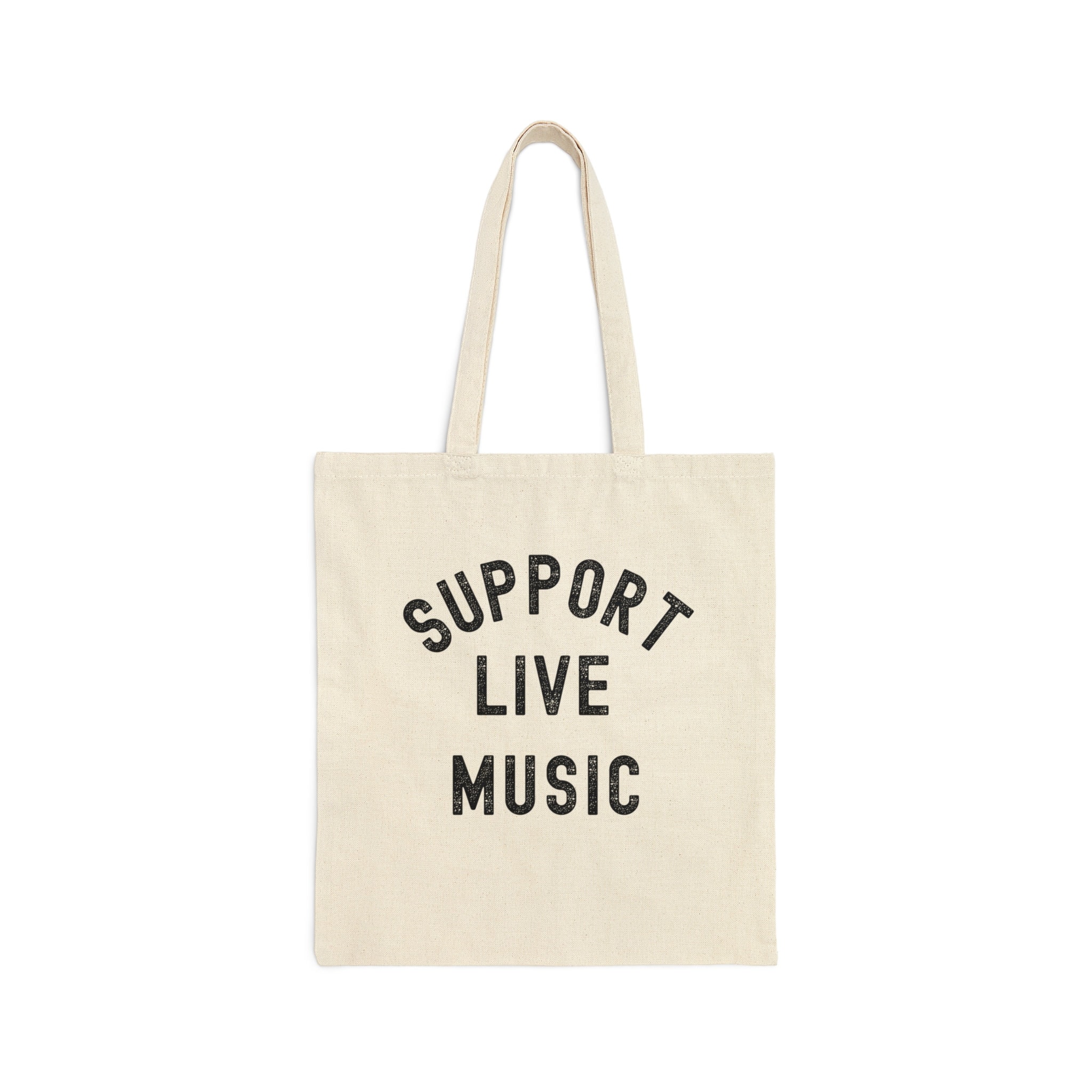 Support Live Music Canvas Tote Bag Concert Bag Music
