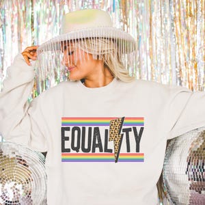 LGBT Equality Sweatshirt: Pride Rainbow Crewneck