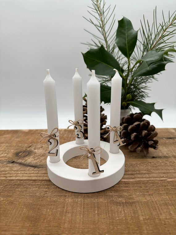 Silikonform Mini Adventskranz 10cm Durchmesser für Baumkerzen | TommysMolds | Geschenk Advent to go | Tommys-Molds | Kranz Winter Merry Xmas