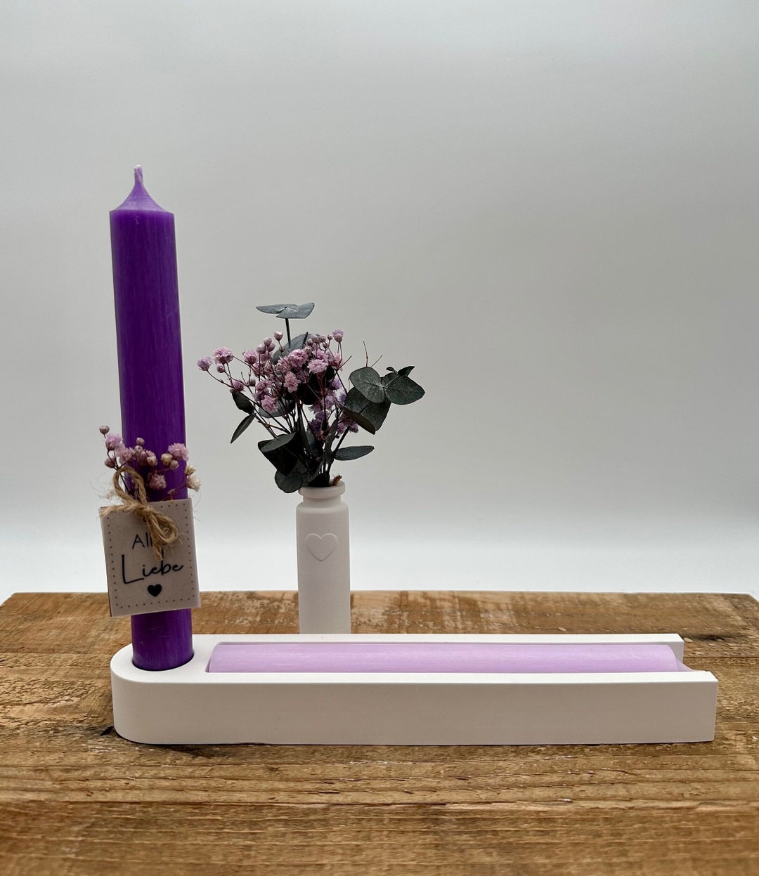 Silikonform Kerzenhalter Geschenkset für eine Kerze in lang 18cm ...