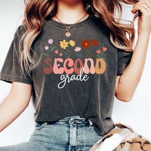 Wildflowers Second Grade Teacher Shirt, Teacher Team Shirts, 2nd Grade Teacher Shirt, Elementary Tee, 2nd Grade T-Shirt, Second Grade TShirt