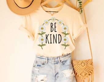 Retro Choose Kindness Shirt for Women, Choose Kindness TShirt for Her, Inspirational T-Shirts, Cute Be Kind T-Shirt for Birthday Gift
