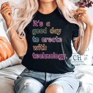 Technology Teacher Shirt Teacher Gift Retro Tech Teacher Shirt Stem Teacher Tee Technology Lover Tee Science Lover Gift Technology Squad Tee