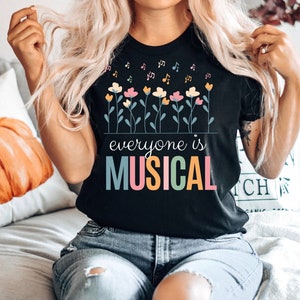 Music Teacher Shirt, Wildflowers Teaching Shirt, Music Teacher Gifts, Middle School Cute Teacher Shirts School Shirt Teacher Appreciation
