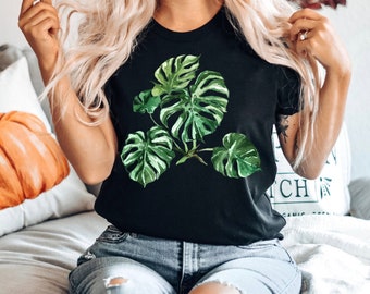 Monstera Leaf Shirt Monstera Shirt Monstera Leaf Tee Plant Shirt Gift for gardeners gardeners Shirt Christmas Gift Trend