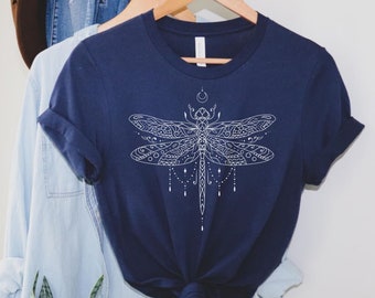 Dragonfly Shirt, Dragonfly Lover Shirt, Cottagecore Dragonfly Tee, Insect Lover T-Shirt, Nature Lover Gift, Nature Christmas Shirt