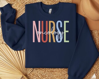 Oncology Nurse Sweatshirt, Oncology Nurse Sweatshirt, Gold Ribbon Sweatshirt, Nurse Crewneck Oncologist Sweatshirt Nurse Sweater