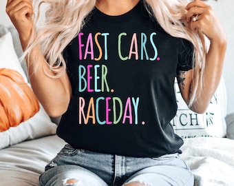 Funny Race shirt checkered flag Funny Racing shirt fast cars shirt beer shirt raceday shirt race day shirt race day carb day racing shirt