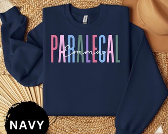Paralegal Sweatshirt with name, Legal Assistant Crewneck, Paralegal Shirt, Paralegal Gift, Law School, Gift for Paralegal Hoodie