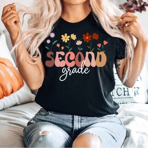 Wildflowers Second Grade Teacher Shirt, Teacher Team Shirts, 2nd Grade Teacher Shirt, Elementary Tee, 2nd Grade T-Shirt, Second Grade TShirt