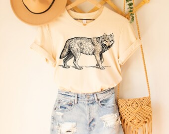 Wolf Shirt Howling Wolf Floral Wolf Wolf Lover Gift Animal Lover Shirt Dog Lover Shirt Wolf Girl Wolves Gifts   Animals Tee