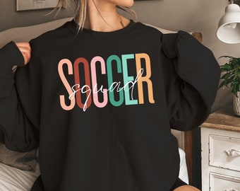 Soccer Squad Sweatshirt Soccer Mom Soccer Retro sweatshirt, Womens Soccer Shirt Soccer Season Tee Soccer Team Sweater, Soccer Fan Sweatshirt