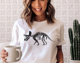 Triceratops tres cuernos dinosaurio camisa animal camiseta sudadera con capucha fiesta cumpleaños linda camisa mujer camiseta hombres camiseta regalo Dino mamá