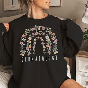 Dermatology Sweatshirt, Derm Squad Shirt for Dermatologists, Dermatology Skincare Gift Cosmetic Dermatology Skin Doctor Assistant Sweatshirt