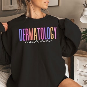 Dermatology Squad Sweatshirt for Dermatologists, Dermatology Skincare Gift Cosmetic Dermatology Skin Doctor Assistant Sweatshirt