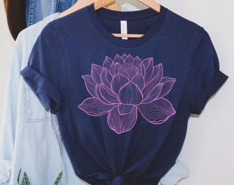 Lotus Flower Shirt, Lotus Tee, Yoga T-Shirt, Mandala Tee, Spiritual Gift, Meditation Shirt, Lotus Flower Gift, Yoga Tee