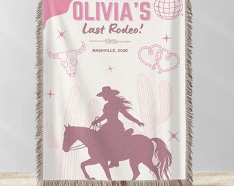 Last Rodeo Bachelorette Banner Cowgirl Themed Photo Backdrop Personalized Disco Cowgirl Bridal Shower Wall Decor Large Westerrn Party Sign