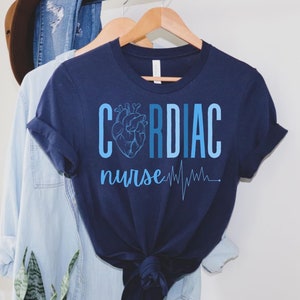 Cardiac Nurse Shirt Gift for Cardiac Nurses Cardiovascular Nursing Tshirt Retro Cardiology Nurse Tee CVICU RN NP Graduation Gifts
