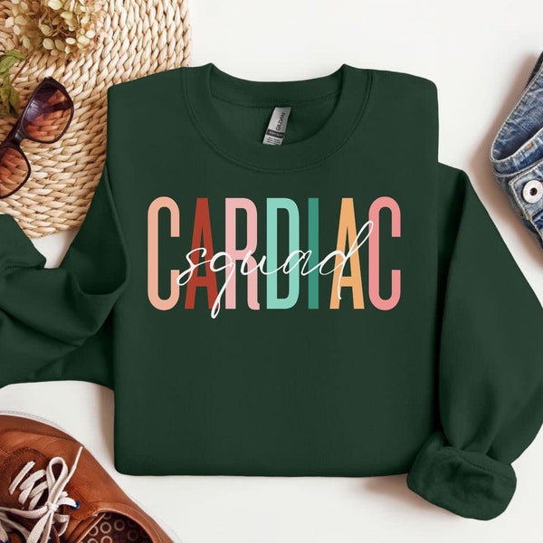 Cardiac Crew Sweatshirt, Cardiology Nurse Shirt, Cardiologist Sweater, Cardiac Tech Crewneck, Cardiac Nurse Gift, CICU Nurse Pullover